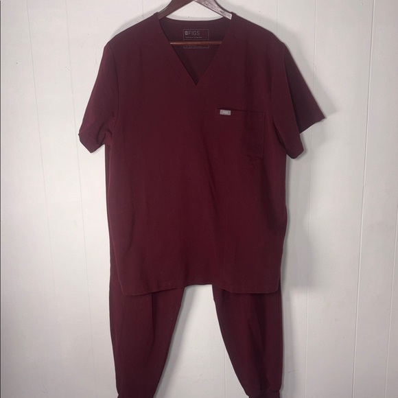 Figs Other - Figs Scrub Set in Burgundy Size Large